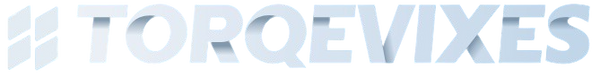 The brand logo for TORQVIXES, featuring a stylized double-hatch icon on the left followed by the brand name in a light blue-gray sans-serif font, set against a solid white background.